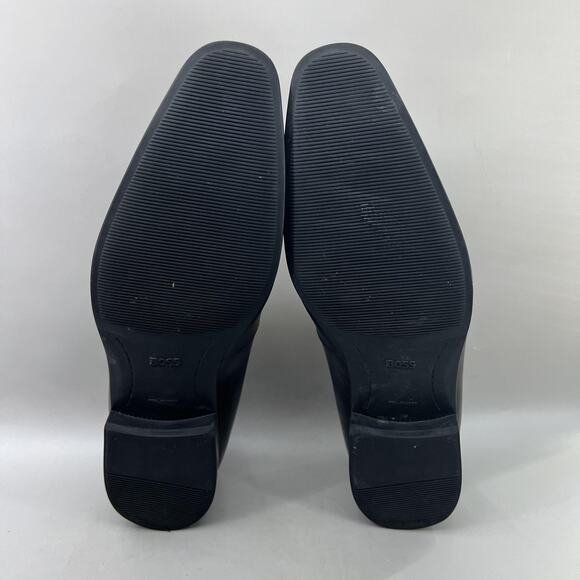 BOSS Hugo Boss Slip On Loafers Men Size 13 Black Leather Apron Toe Comfort Shoes - Picture 7 of 12